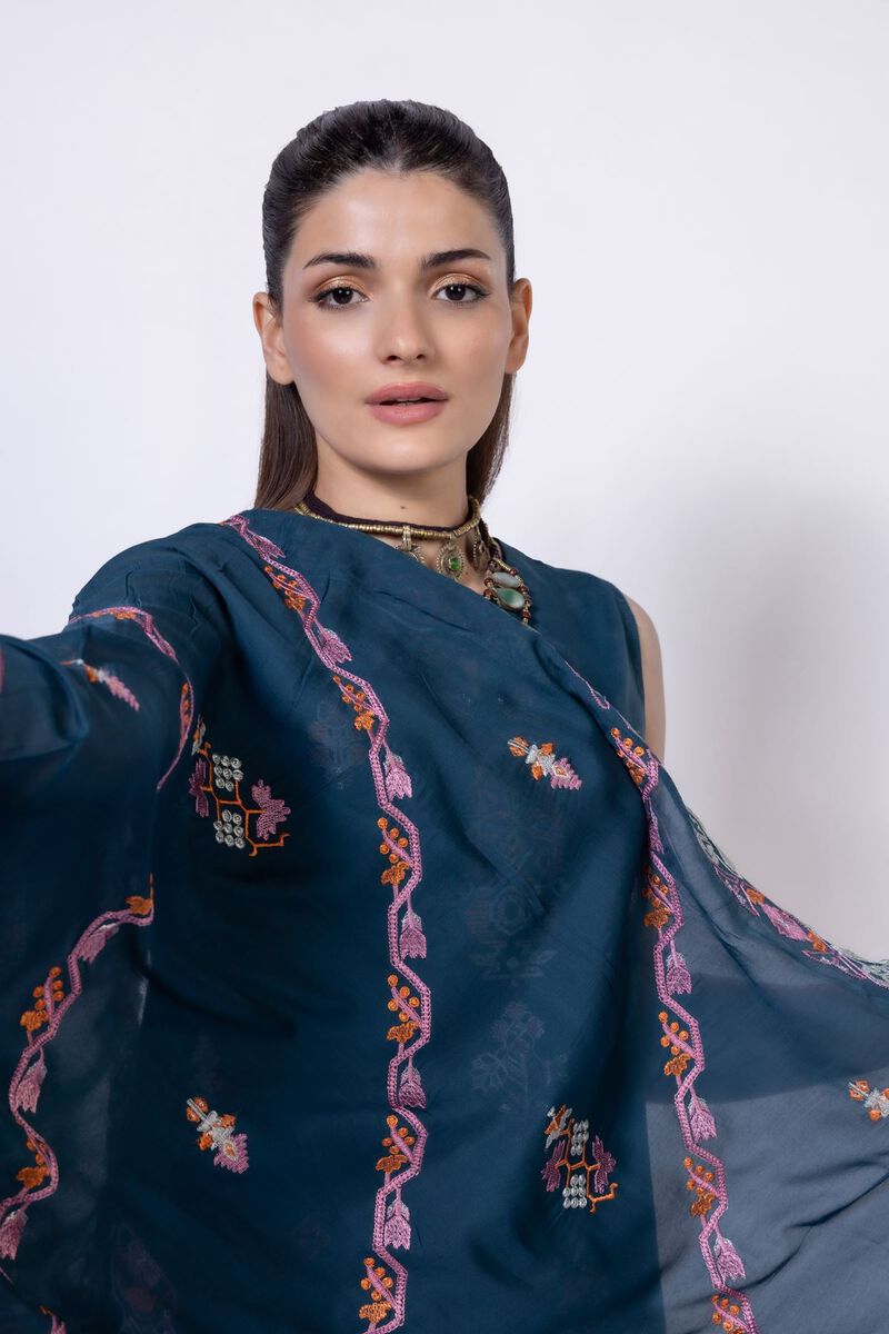 Embroidered | Light Oak Silk | Dupatta | GBP 25.00