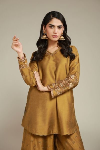 Embroidered | Raw Silk | 2 Piece Co-ord Set | Top and Bottom | GBP 80.00