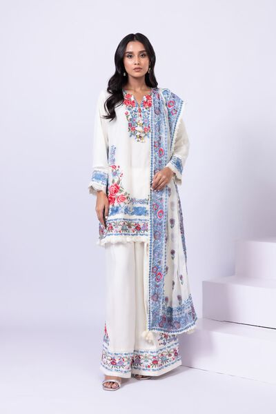 Embroidered | Polyester Crinkle Chiffon | Kurta | GBP 19.50