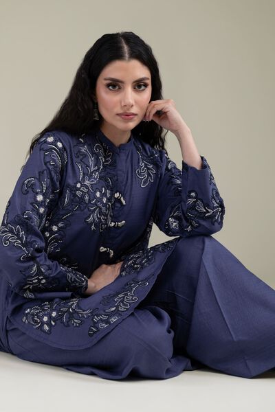 Embroidered | Cotton Dobby | Short Floral Kurta | GBP 50.00