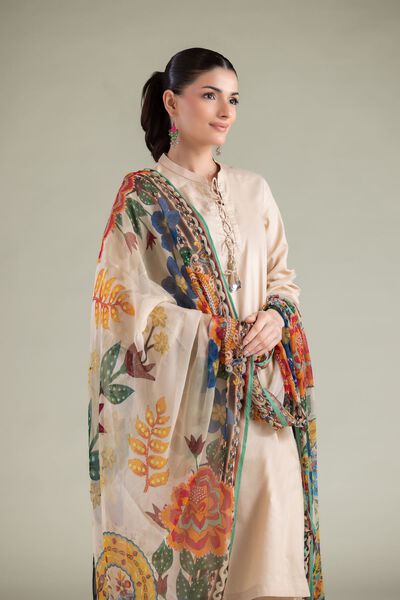 Embroidered | Chiffon | Floral Dupatta | GBP 25.00