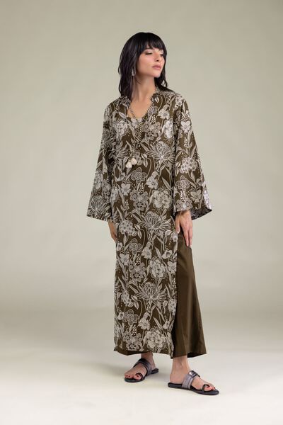 Dyed | Cambric | Floral Olive Pants | GBP 15.00
