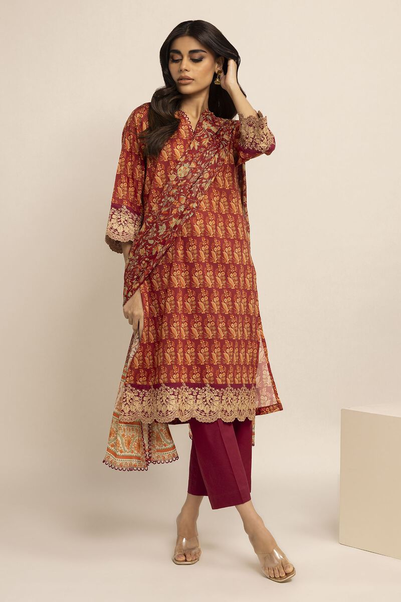 Embroidered | Cambric | Fabrics 3 Piece | null