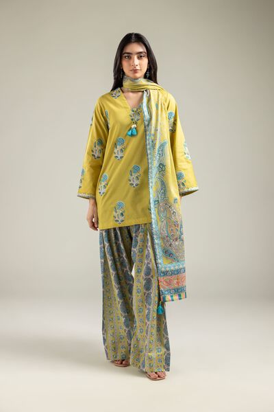 Embroidered | Mesuri | Yellow Mesuri Shalwar | GBP 25.00