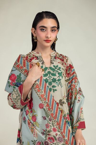 Embroidered | Mesuri | Floral Beige Dupatta | GBP 20.00