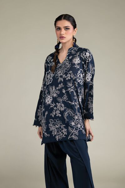 Embroidered | Cambric | Floral Threadwork Kurta | GBP 30.00