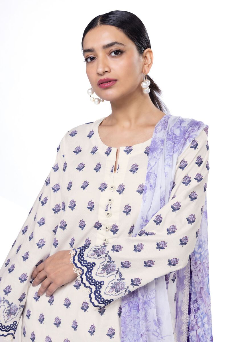 Embroidered | Dobby | Fabrics 3 Piece | GBP 32.50