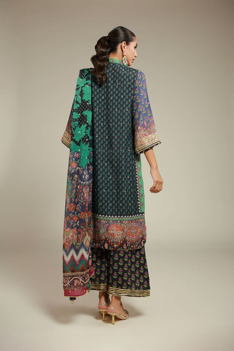 Embroidered | Raw Silk | 3 Piece Co-ord Set | null