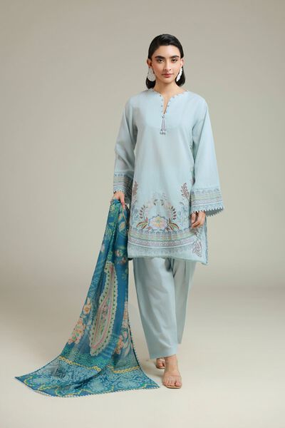 Embroidered | Cambric | Fabrics 3 Piece | GBP 45.00