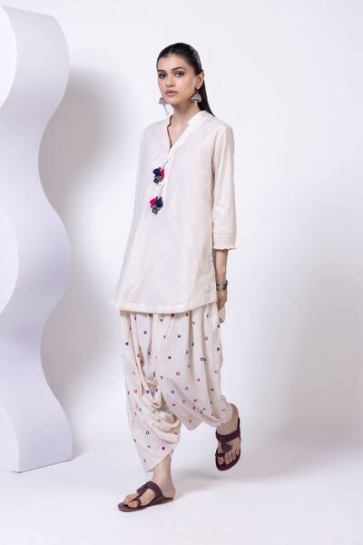 Embroidered | Cotton Dobby | Pants | GBP 27.00