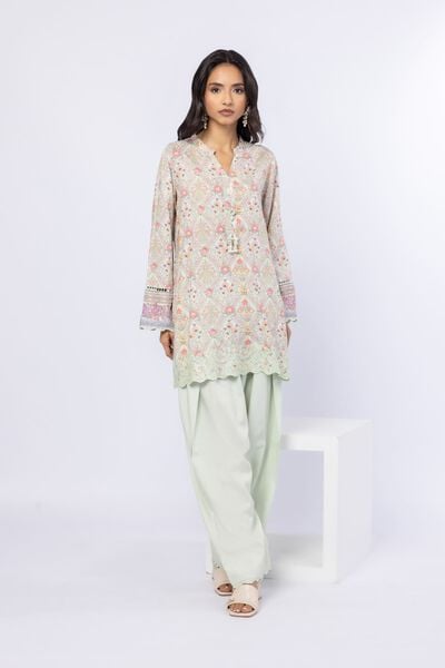 Embroidered | Crosshatch Raw Silk | Pants | GBP 20.00