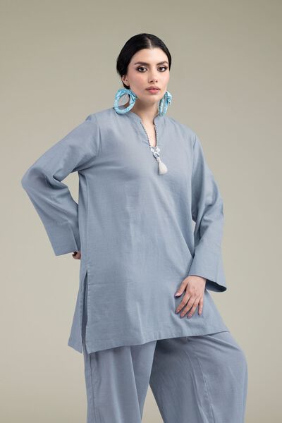 Dyed | Blended Linen | Short Solid Kurta  | GBP 9.00