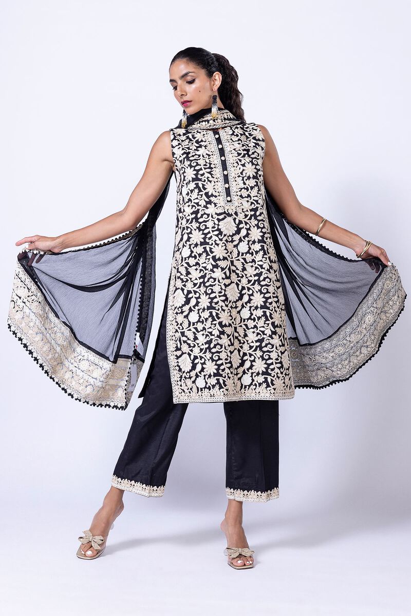 Embroidered | Polyester Crinkle Chiffon | Dupatta | null