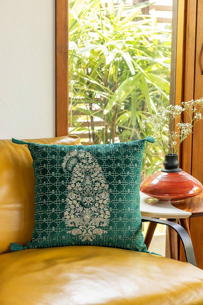 Velvet | Embroidered | Cushion Cover | null