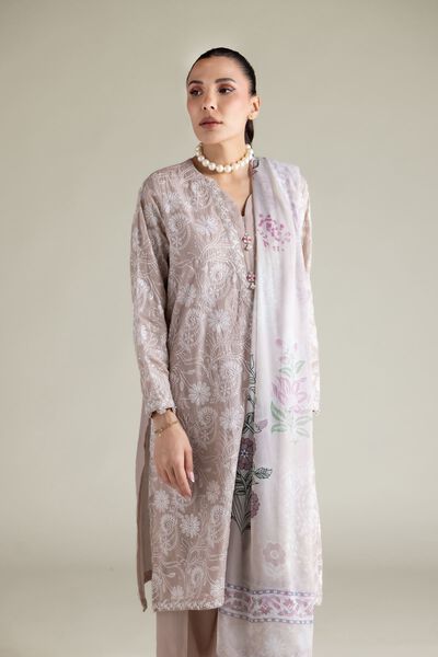Embroidered | Textured Cotton | Tailored 3 Piece | GBP 80.00