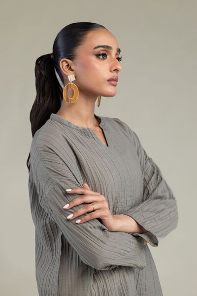 Dyed | Blended Crinkle | Crinkle V-Neck Blouse | GBP 35.00
