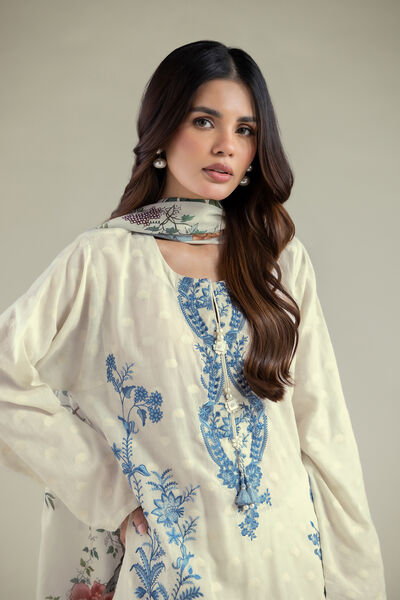 Embroidered | Broshia | Tailored Floral 3-Piece | GBP 70.00
