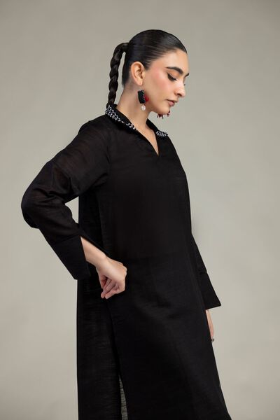 Dyed | Textured Cotton | Longline Cotton Kurta | GBP 30.00