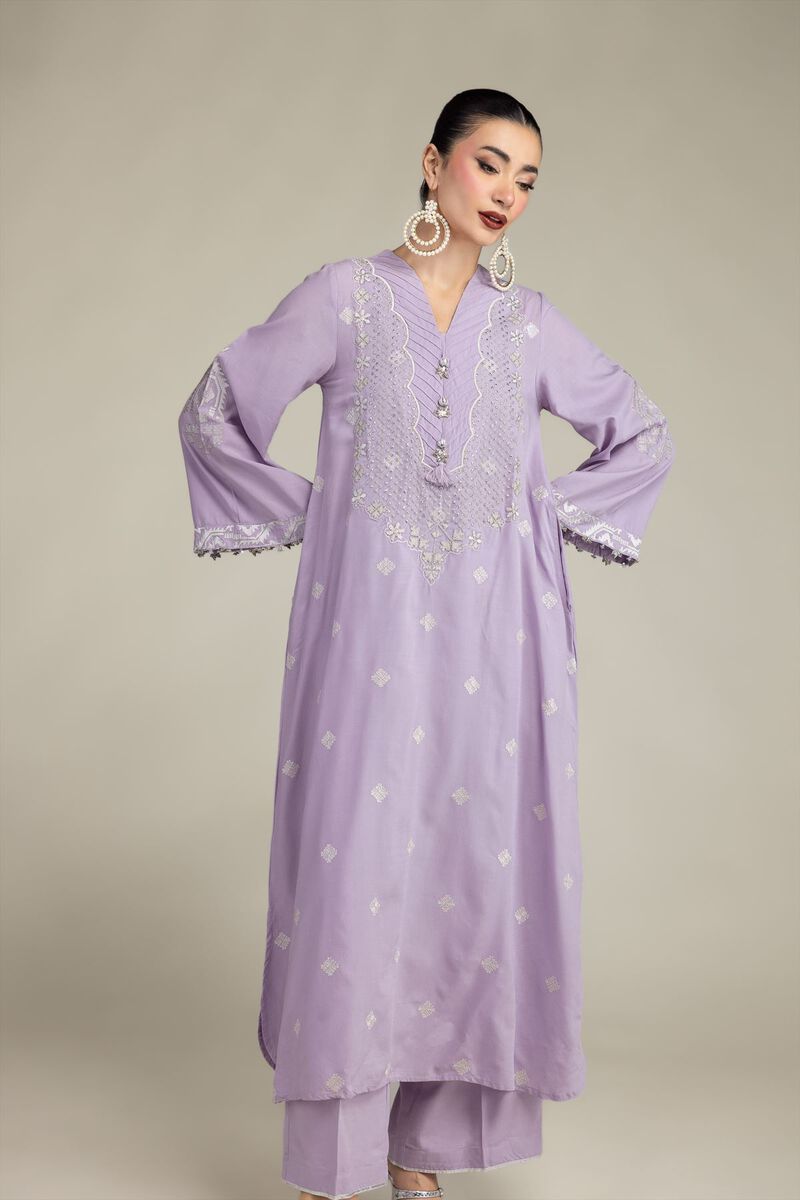 Embroidered | Raw Silk | Long Embroidered Kurta | GBP 50.00