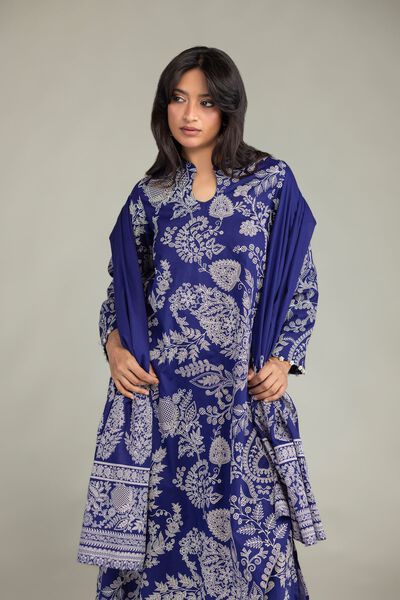 Cambric | Floral Navy Kurta | GBP 40.00