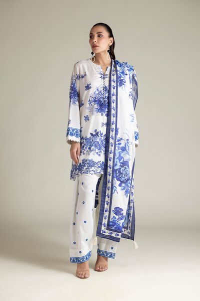 Embroidered | Mesuri Dobby | Floral Tailored 3-Piece | GBP 55.00