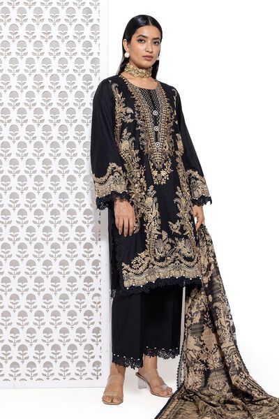 Embroidered | Dull Raw Silk | Tailored 3 Piece | GBP 40.00