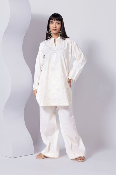 Embroidered | Crosshatch Poplin | Kurta | GBP 15.00