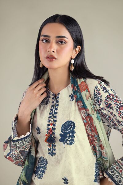 Embroidered | Textured Lawn | Fabrics 3 Piece | GBP 24.50