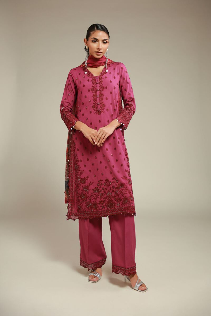 Embroidered | Raw Silk | Pants | null