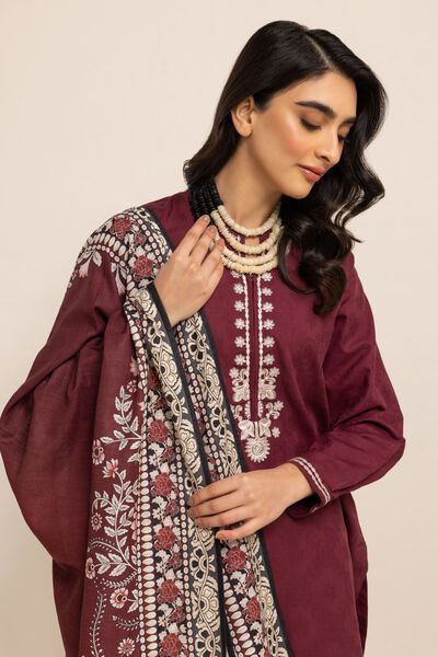 Dupatta, MAROON, hi-res