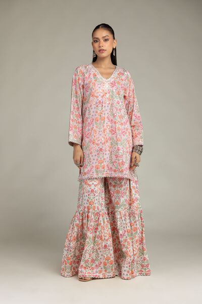 Embroidered | Cotton Viscose | Cotton Floral Pants | GBP 35.00