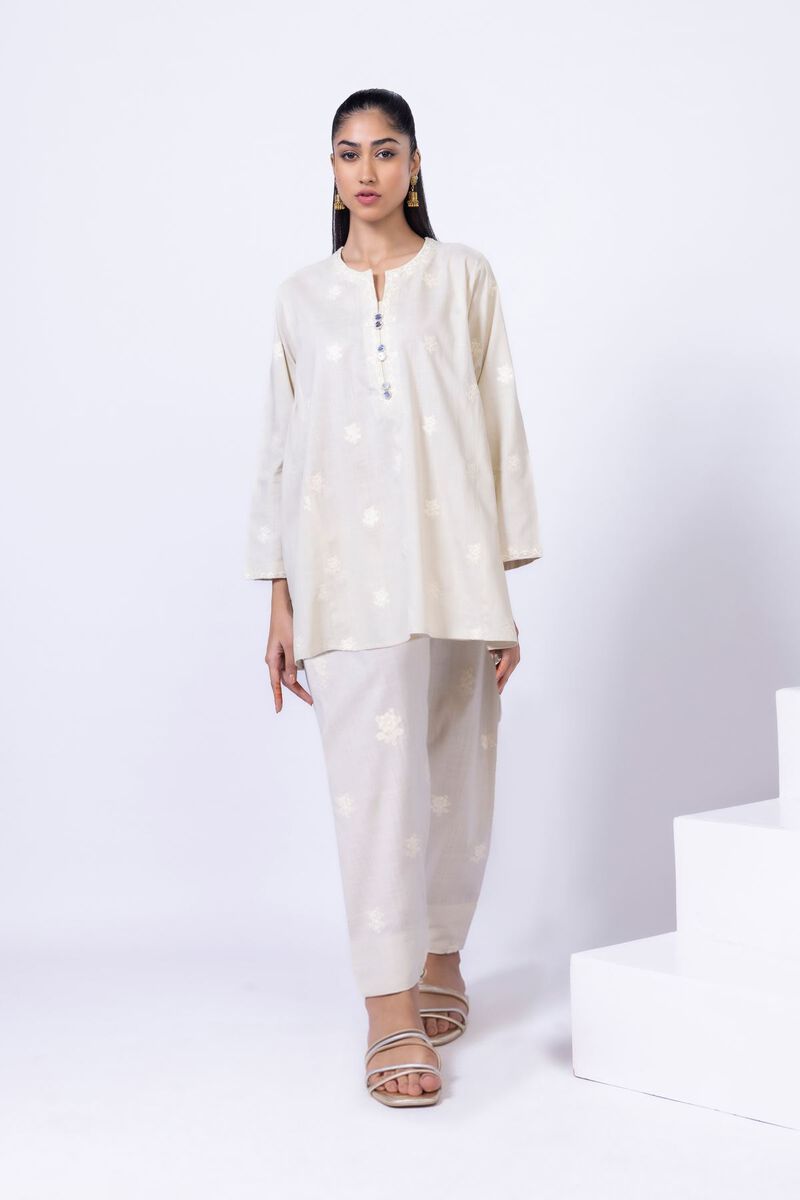 Embroidered | Crosshatch Poplin | Pants | GBP 10.00
