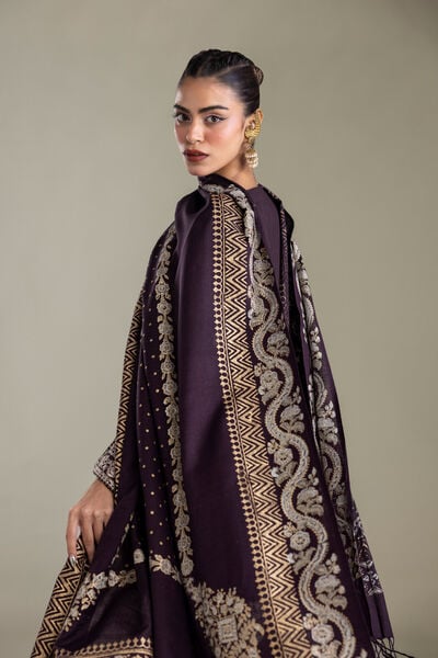Embroidered | Rashmina Acrylic | Purple Rashmina Shawl | GBP 30.00