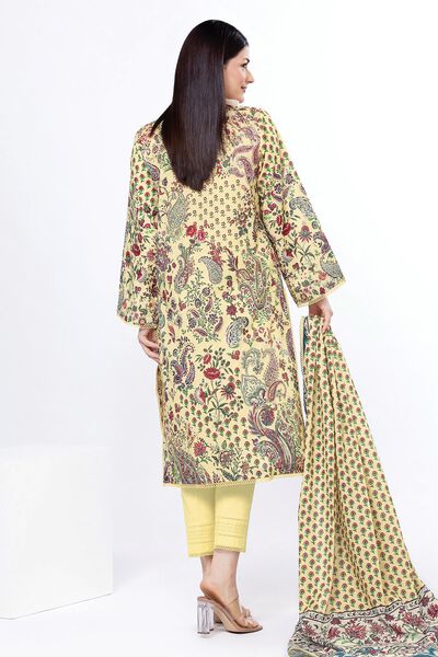 Printed | Slub Lawn | Fabrics 3 Piece | GBP 17.50