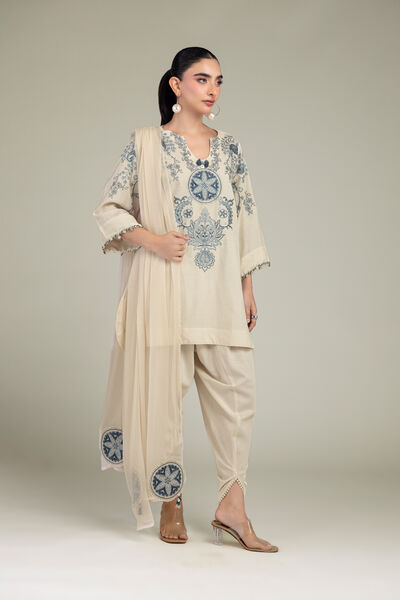 Embroidered | Raw Silk | Short Silk Kurta | GBP 50.00
