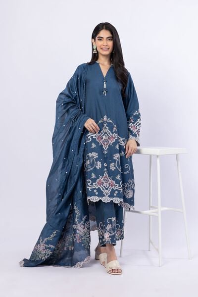 Embroidered | Raw Silk | Pants | GBP 20.00