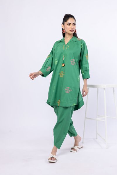 Embroidered | Crosshatch Poplin | Kurta | GBP 25.00