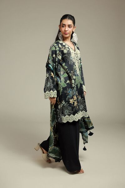 Embroidered | Satin | 3-Piece Tailored Suit | GBP 60.00