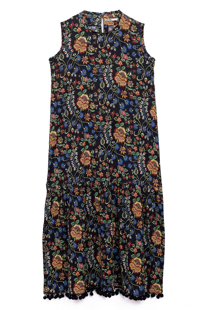 Printed | Ripple Crinkle | Maxi Dress | null