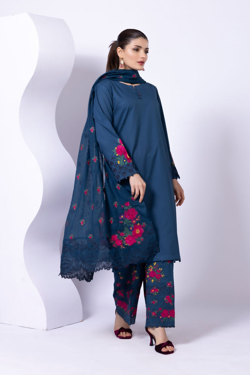 Embroidered | Cotton Dobby | Pants | GBP 35.00