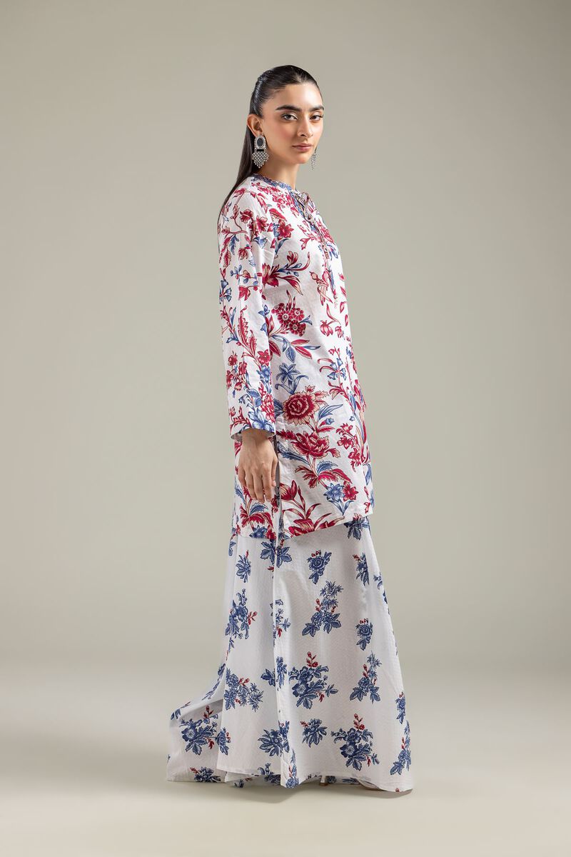 White Floral Pants view 2