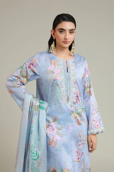 Printed | Satin | Tailored 3 Piece | GBP 60.00