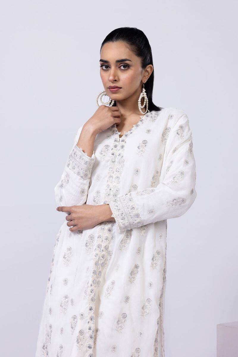 Embroidered | Polyester Crinkle Chiffon | Kurta | GBP 60.00