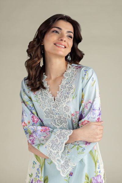 Embroidered | Satin | Fabrics 2 Piece | Top and Bottom | GBP 30.00