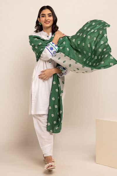 Shawl, D-GREEN, hi-res
