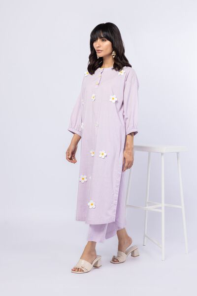 Embroidered | Crosshatch Poplin | Kurta | GBP 35.00