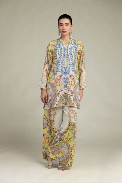 Embroidered | Raw Silk | Silk Paisley Pants | GBP 40.00