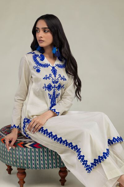 Embroidered | Cambric | Floral Cambric Kurta | GBP 20.00