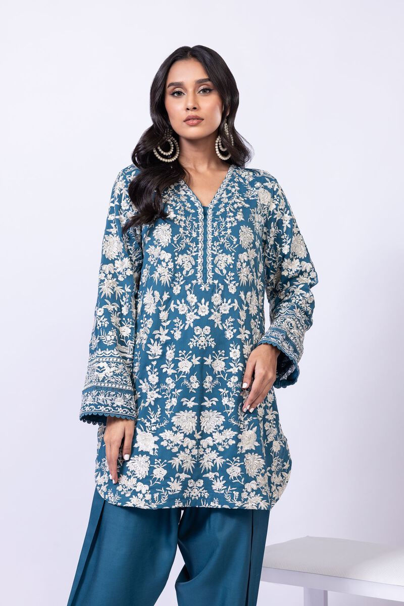 Embroidered | Polyester Crinkle Chiffon | Kurta | GBP 19.50