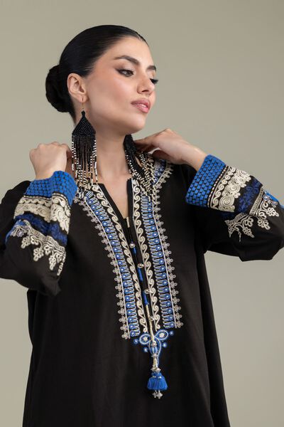 Embroidered | Raw Silk | Short Silk Kurta | GBP 35.00